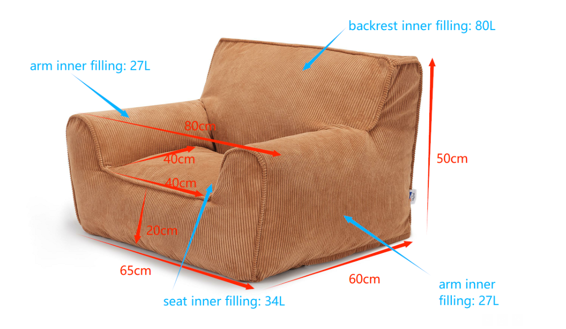 Kinda Kids Beanbag Chair - Pale Sage