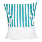 Lazy Days Floating Outdoor Beanbag - Turquoise &amp; White Stripe (olefin fabric)