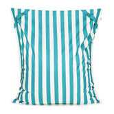 Lazy Days Floating Outdoor Beanbag - Turquoise & White Stripe (olefin fabric)