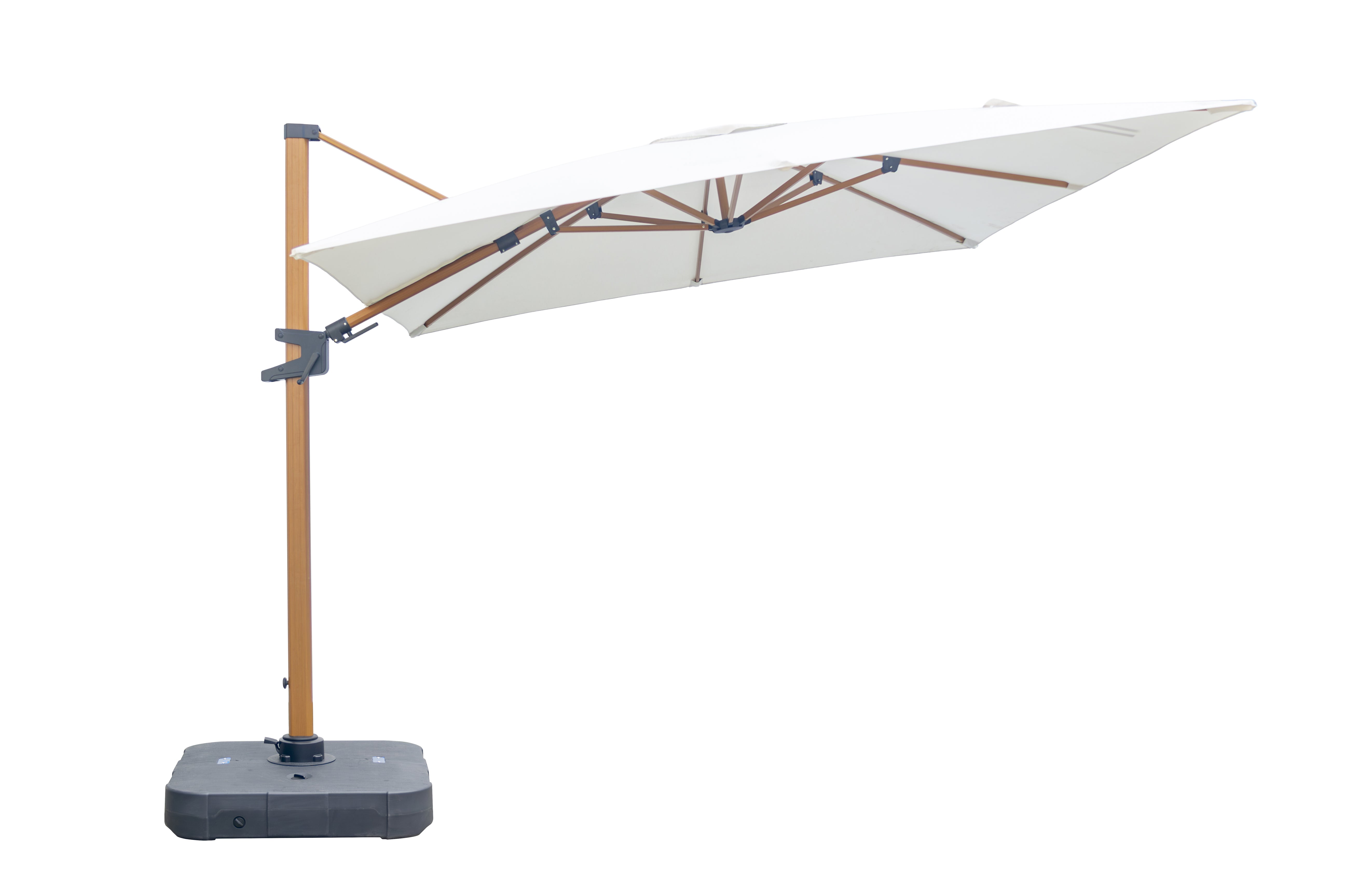 Roma 3mt x 3 mt Canteliever umbrella with base and cover