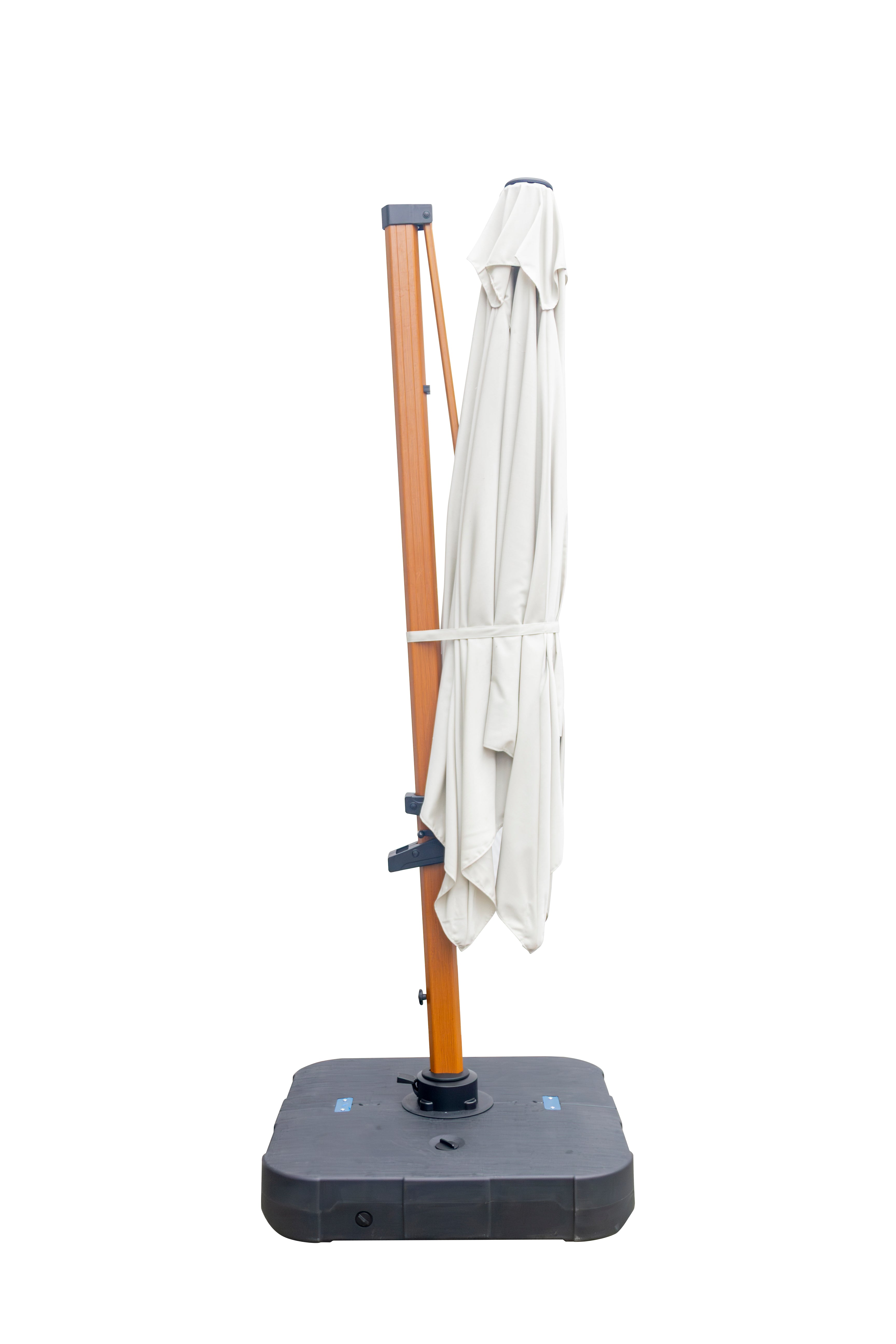 Roma 3mt x 3 mt Canteliever umbrella with base and cover