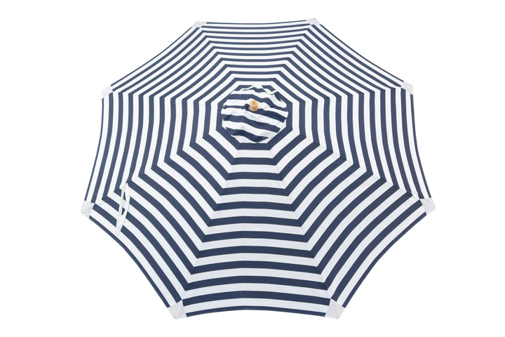3m Deluxe Bamboo Umbrella with Cover - Black &amp; White Stripe