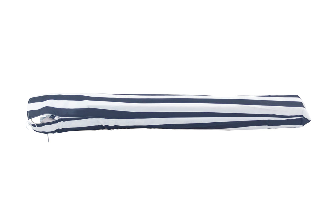 3m Deluxe Bamboo Umbrella with Cover - Black &amp; White Stripe