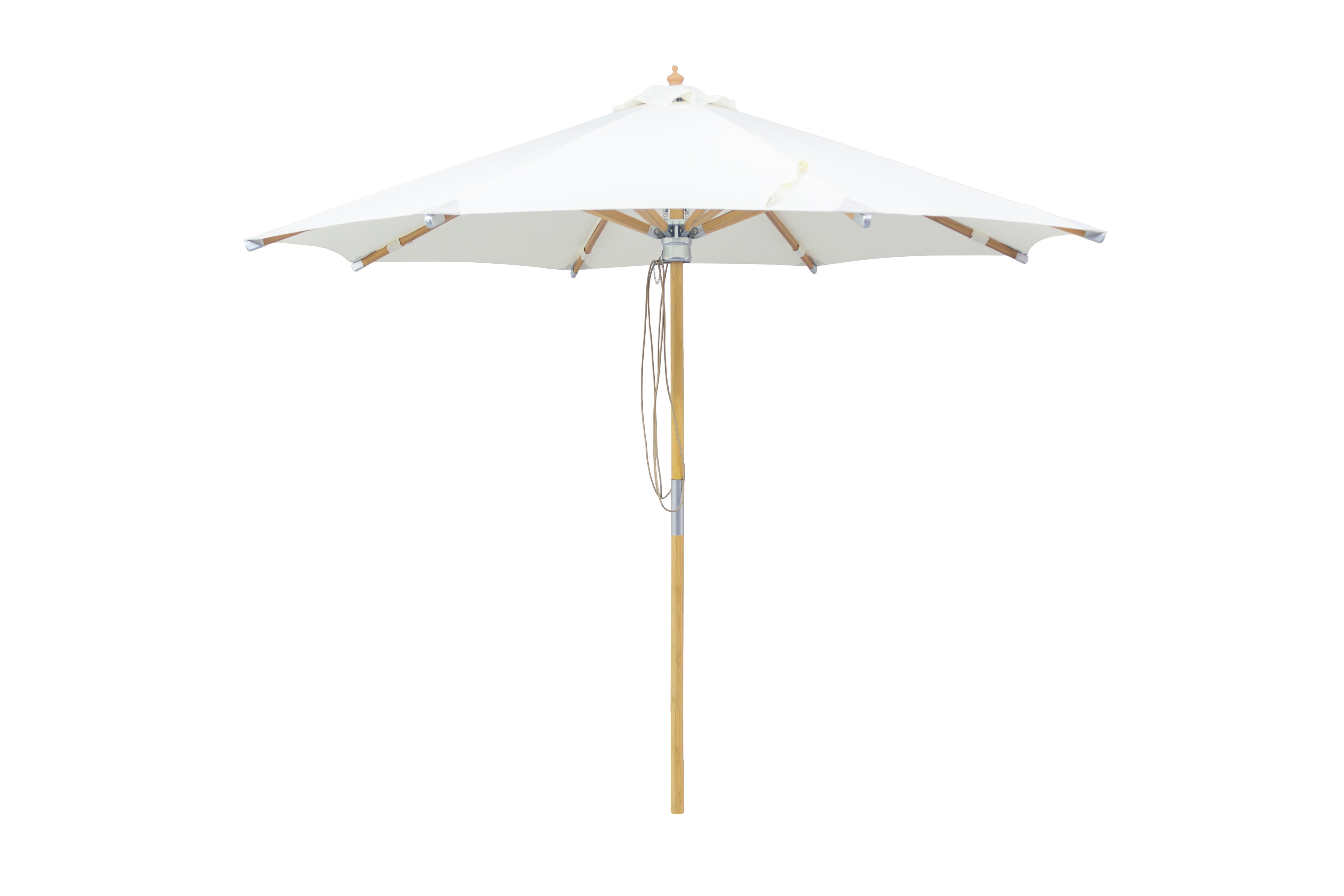 3 mt Deluxe Bamboo Umbrella with cover- Cream