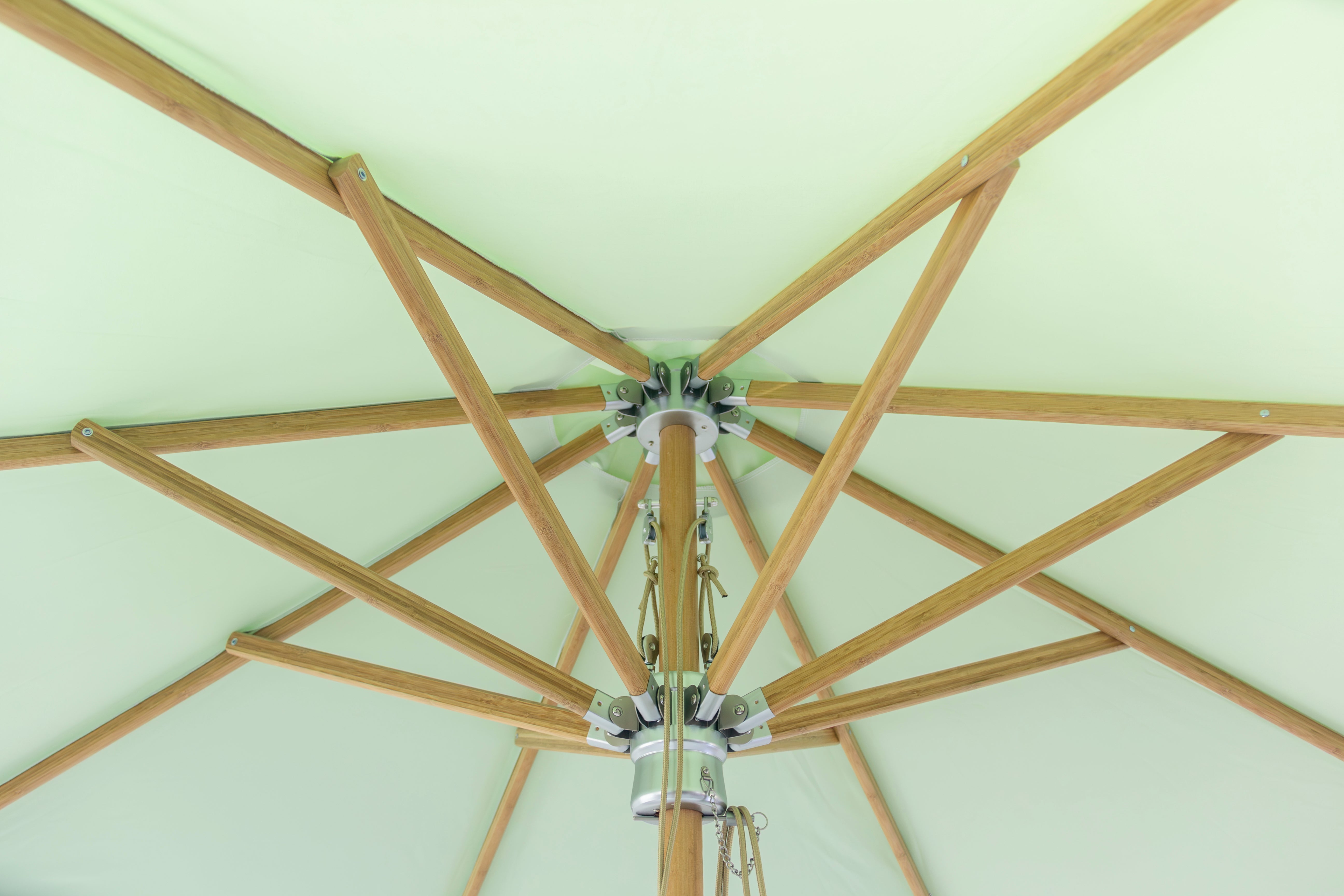 3 mt Deluxe Bamboo Umbrella with cover- Sage