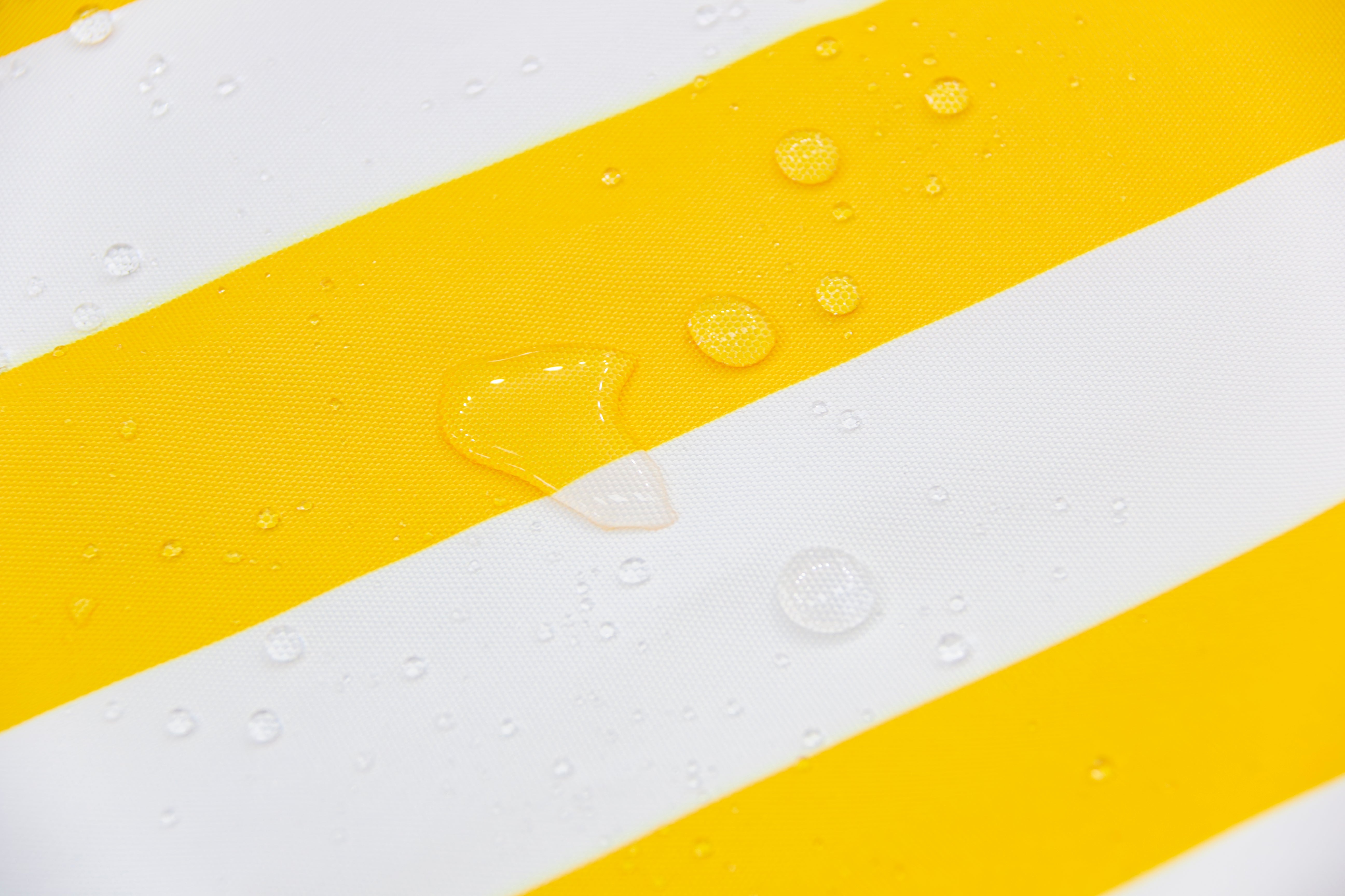 3 mt Deluxe Bamboo Umbrella with cover- Yellow and white stripe