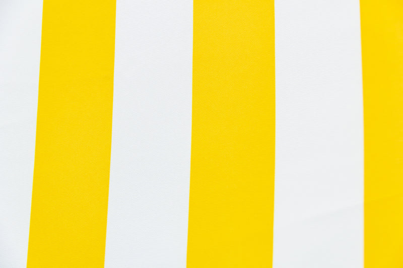 3 mt Deluxe Bamboo Umbrella with cover- Yellow and white stripe