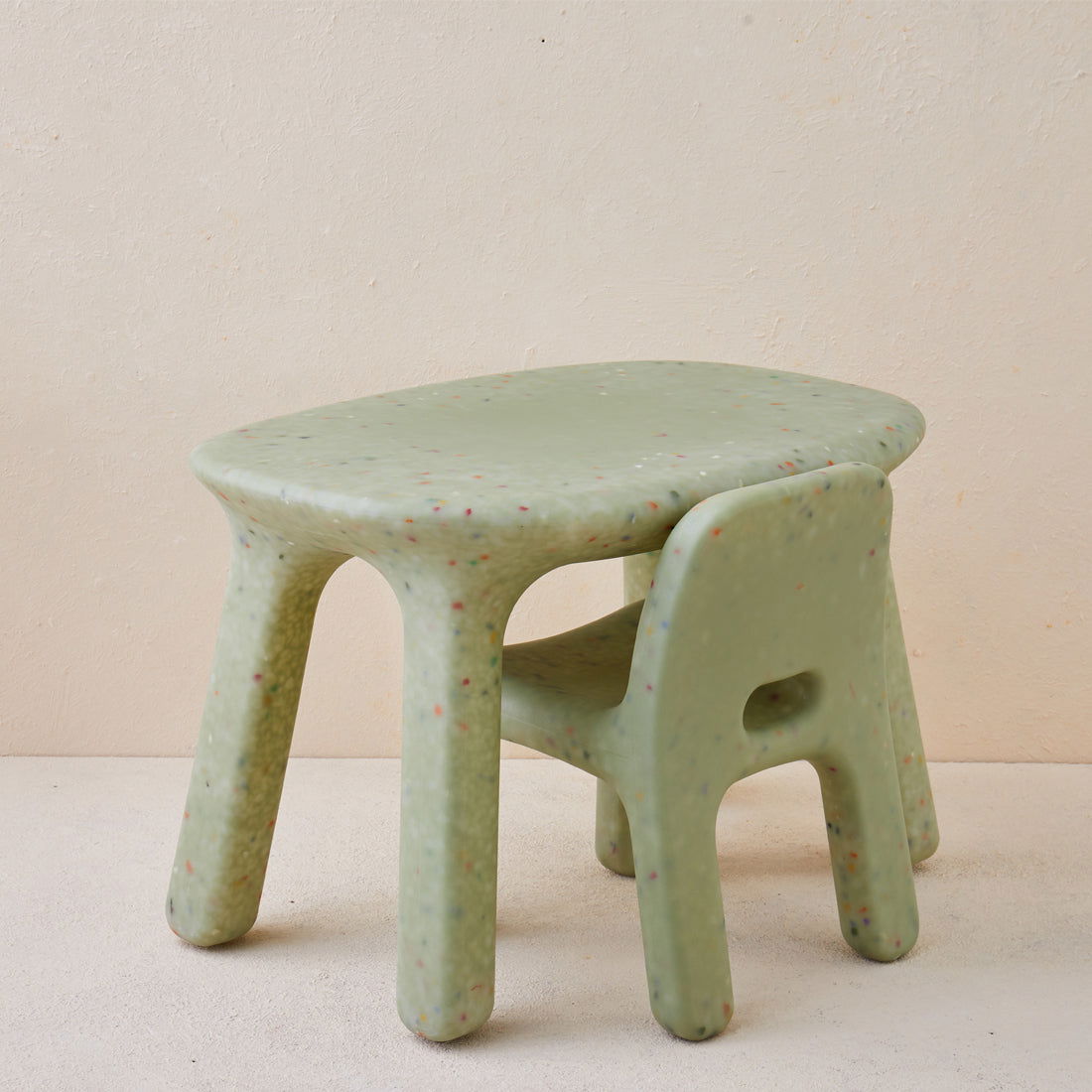 Odie Kids 3pc Table and Chair Set - Green Sprinkle - Odie Home
