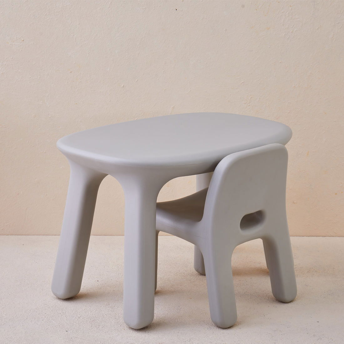 Odie Kids 3pc Table and Chair Set - Grey - Odie Home