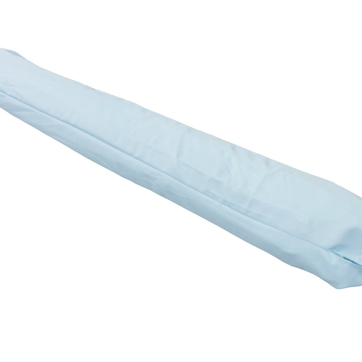 3m Multi panel Aluminium Umbrella with Scallop Edge and Cover - Blue/white with White Trim