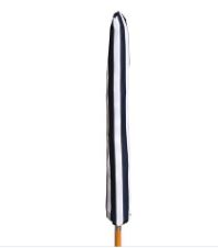 3 mt replacement canopy and cover for bamboo wood umbrella-Navy/white