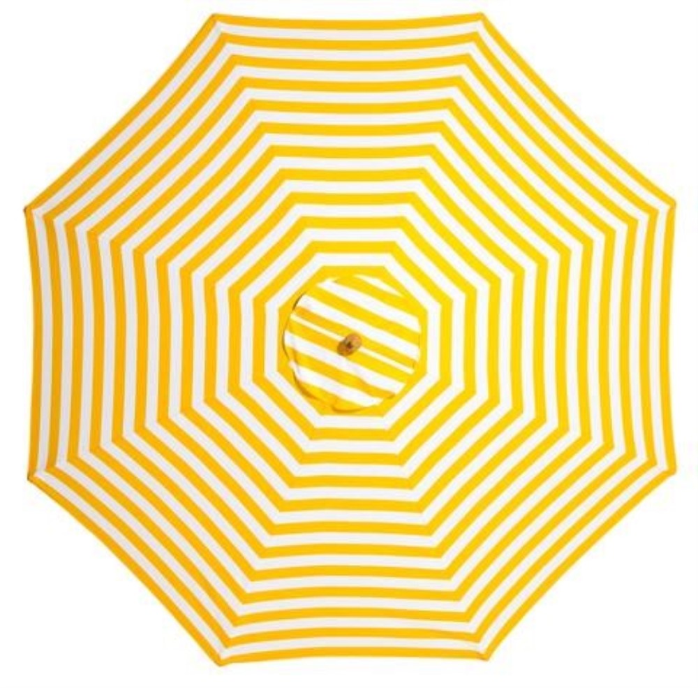 3 mt replacement canopy and cover for bamboo wood umbrella-Yellow/white
