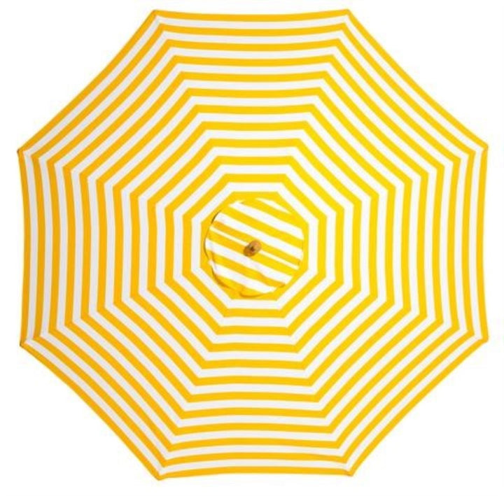 3m Replacement Bamboo Umbrella Canopy &amp; Cover - Yellow/White