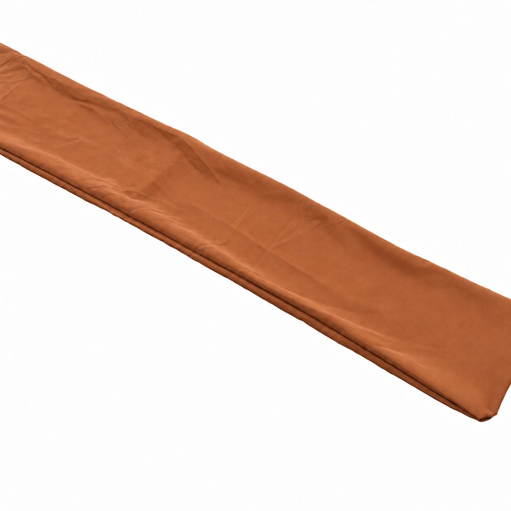 Rust 3m Aluminium Umbrella with Scallop Edge and Cover - Rust with White Trim