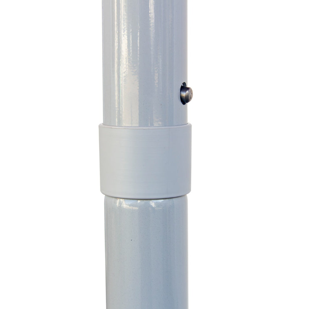 Rust 3m Aluminium Umbrella with Scallop Edge and Cover - Rust with White Trim