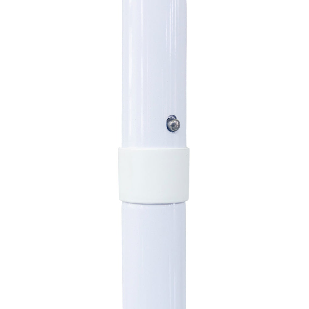 3m Multi panel Aluminium Umbrella with Scallop Edge and Cover - Green/white with White Trim