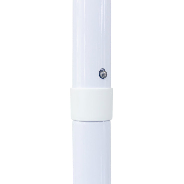 3m Multi panel Aluminium Umbrella with Scallop Edge and Cover - Green/white with White Trim