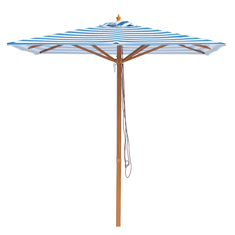 Daydream blue and white stripe-2m square  umbrella with cover