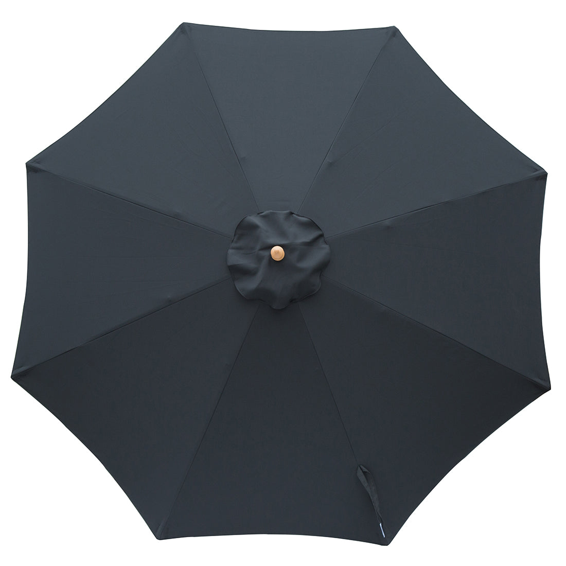 Black 3m diameter wooden market umbrella with cover - Billy Fresh