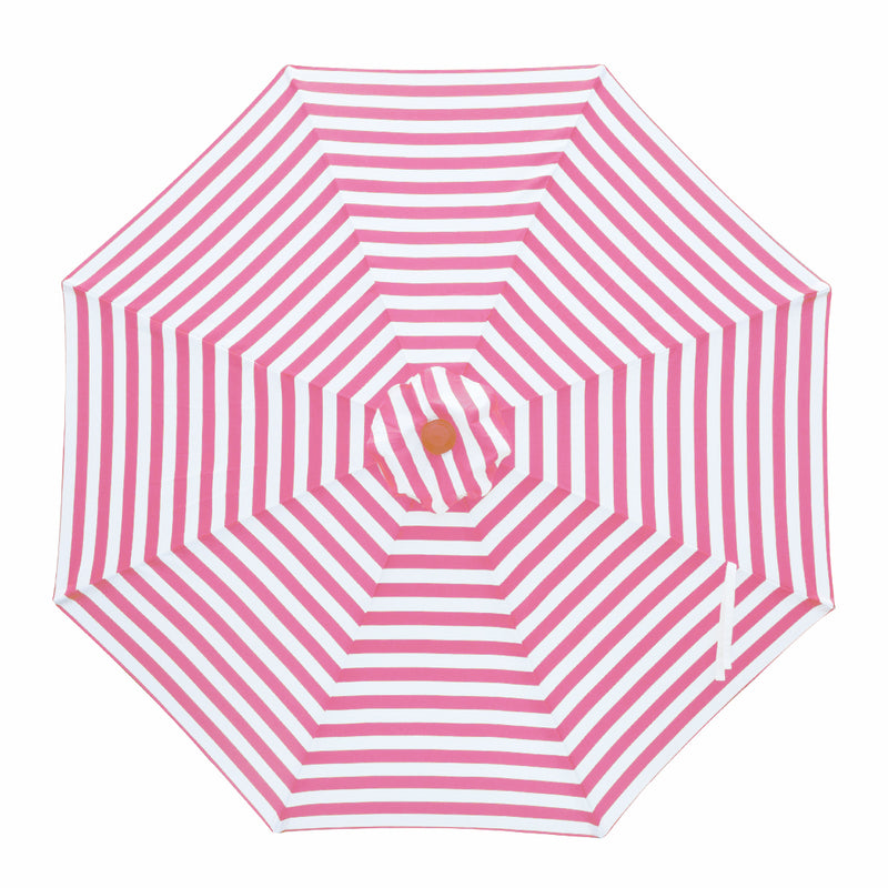 Flamingo- Pink and white stripe-3m octagonal umbrella with cover