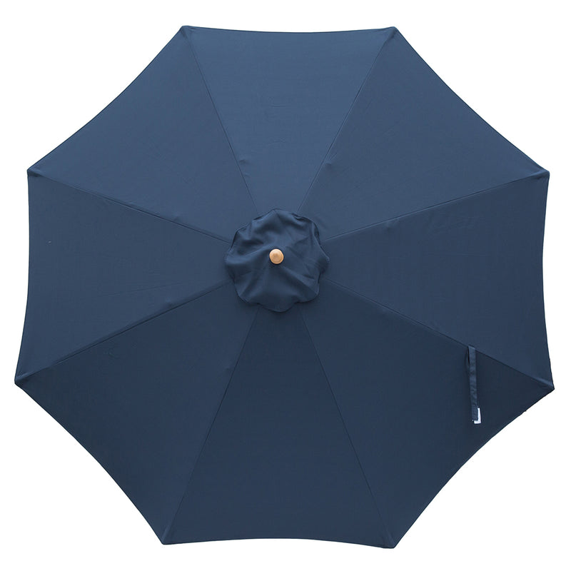 Navy 3m diameter market umbrella with cover - Billy Fresh