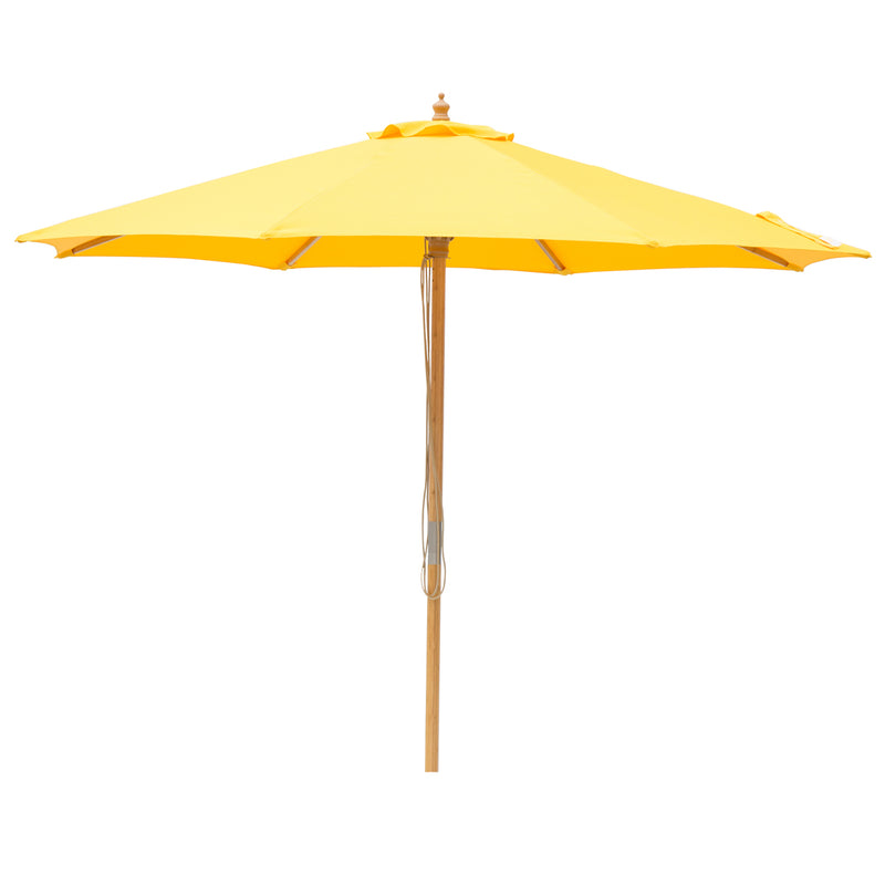 Yellow 3m diameter market umbrella with cover
