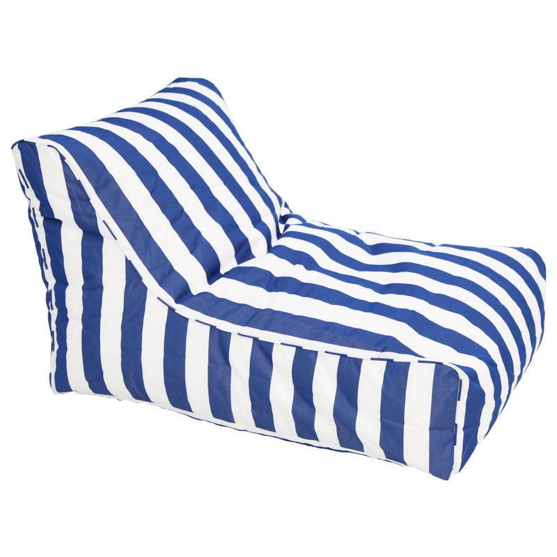 Chill Out Outdoor Beanbag Blue and White Stripe