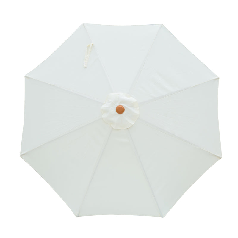 Cream - 3m octagonal "timber-look" aluminium umbrella with cover - Billy Fresh