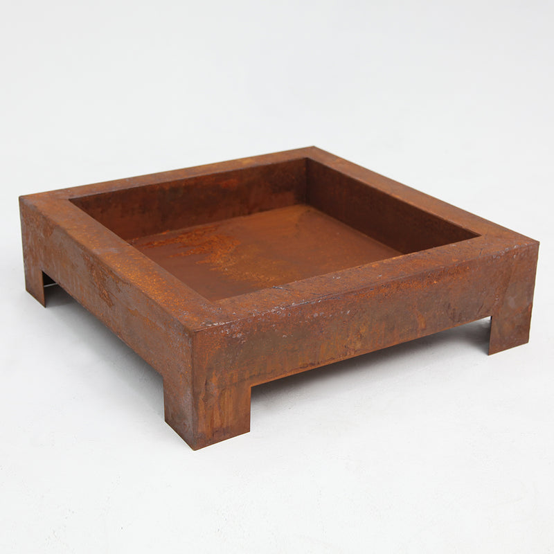 Square fire pit rust large - Billy Fresh