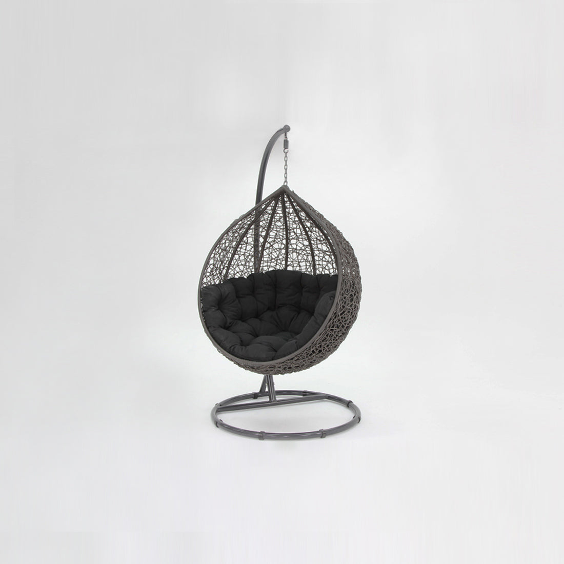 Kakadu premium pod chair grey pod with black cushion - Billy Fresh