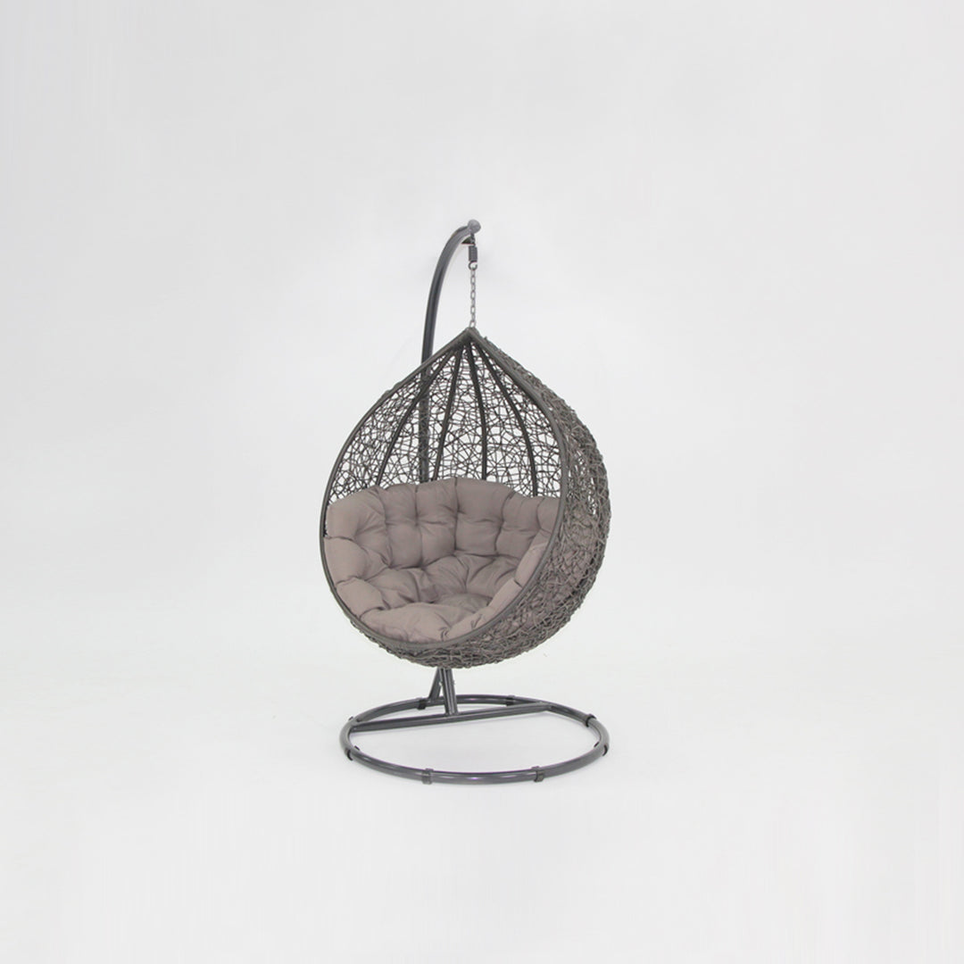 Kakadu premium pod chair white pod with mushroom cushion - Billy Fresh