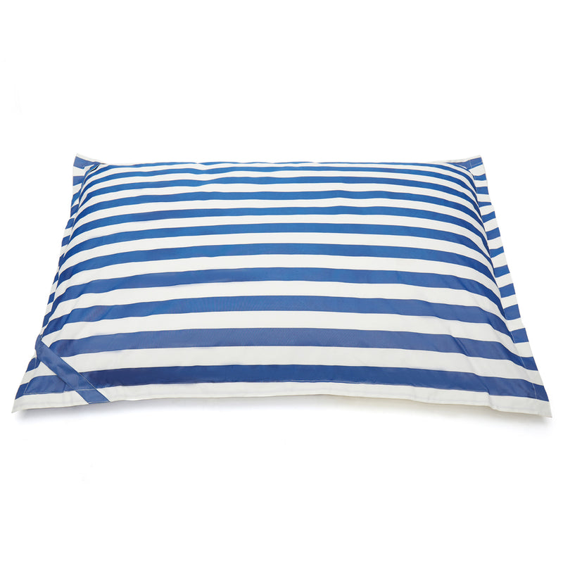 Lazy Days Floating Outdoor Beanbag Blue and White Stripe