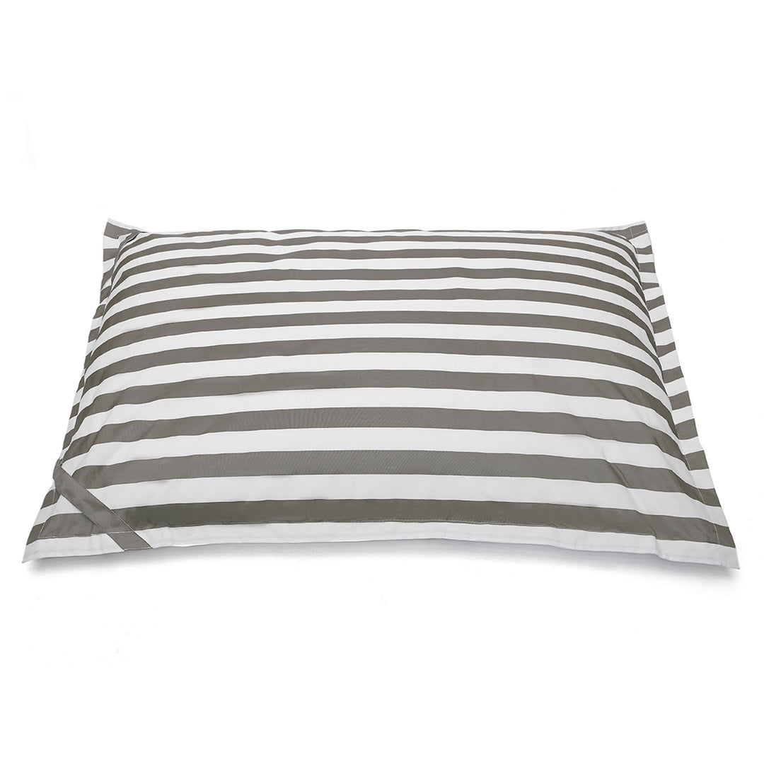 Lazy Days Floating Outdoor Beanbag Taupe and White Stripe - Billy Fresh