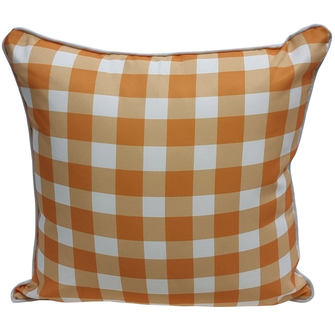Mango gingham outdoor cushion