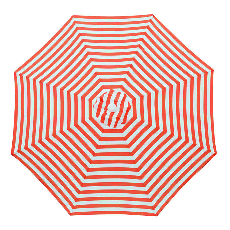 Salsa - 3m diameter red and white stripe aluminium umbrella with cover