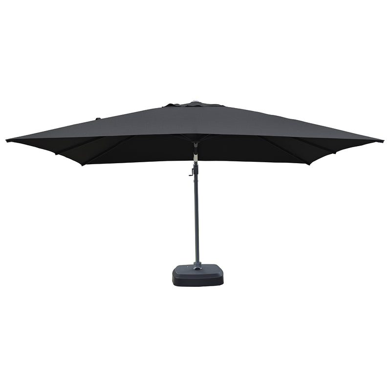 Santa Fe 3 x 4 metre cantilever umbrella in dark grey incl. water base and cover