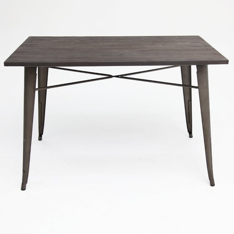 Tolix Elm Double Table Gunmetal
