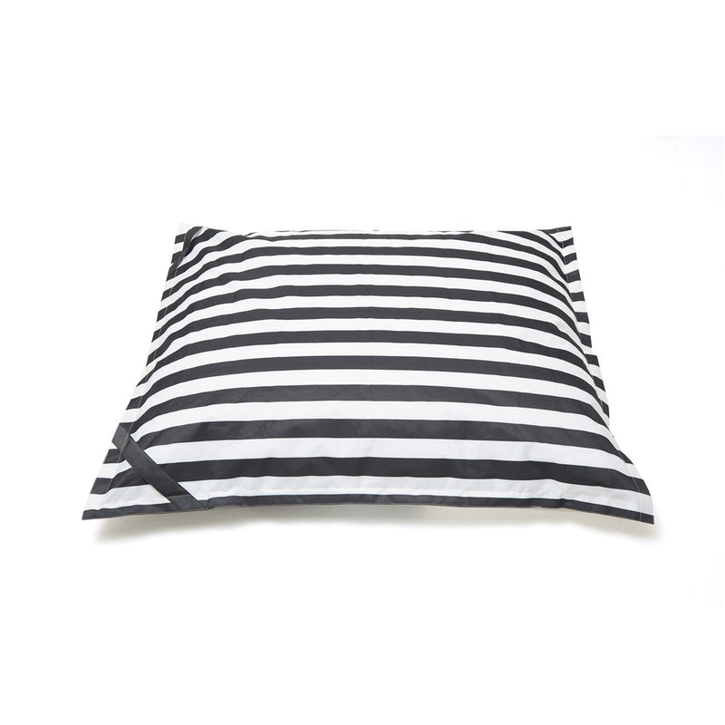 Lazy Days Floating Outdoor Beanbag Black and White Stripe