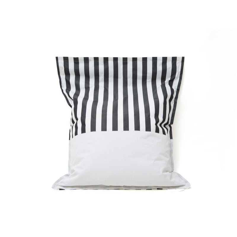 Lazy Days Floating Outdoor Beanbag Black and White Stripe