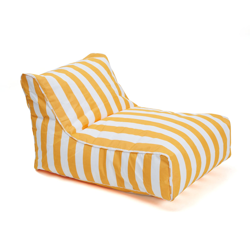 Chill Out Outdoor Beanbag Yellow and White Stripe