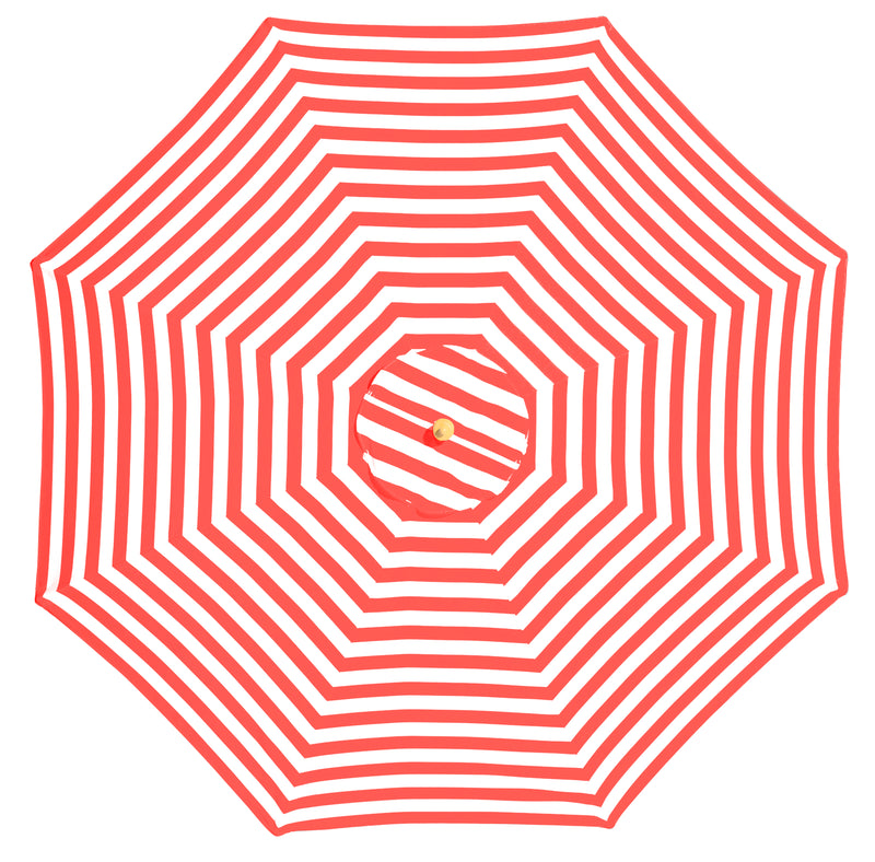 Monte Carlo - 3m diameter red and white stripe umbrella with cover